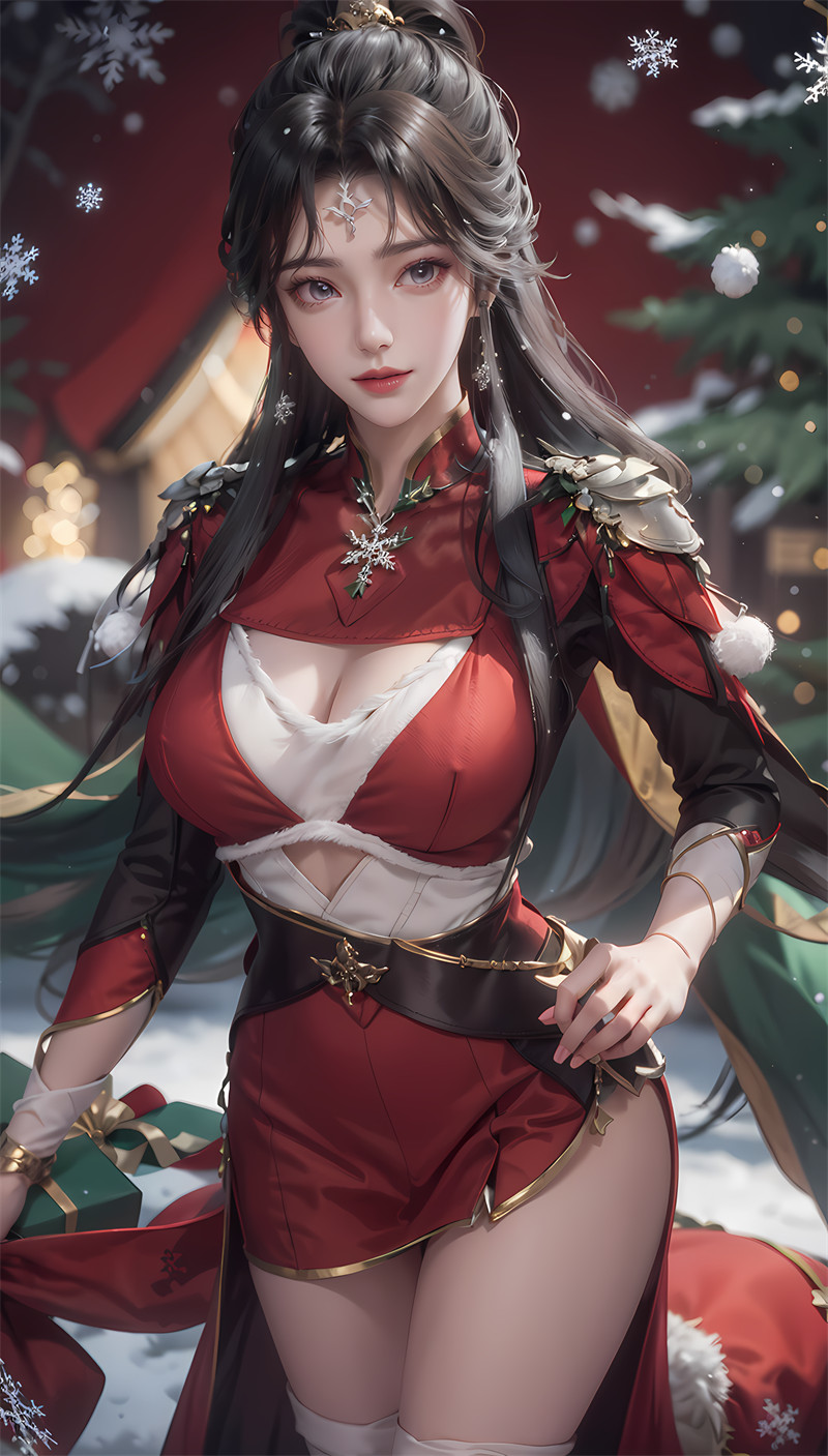 [第四百零一期] [仙逆] [周紫虹 · 系列六] 圣诞制服黑丝写真 [46P]-漫狐
